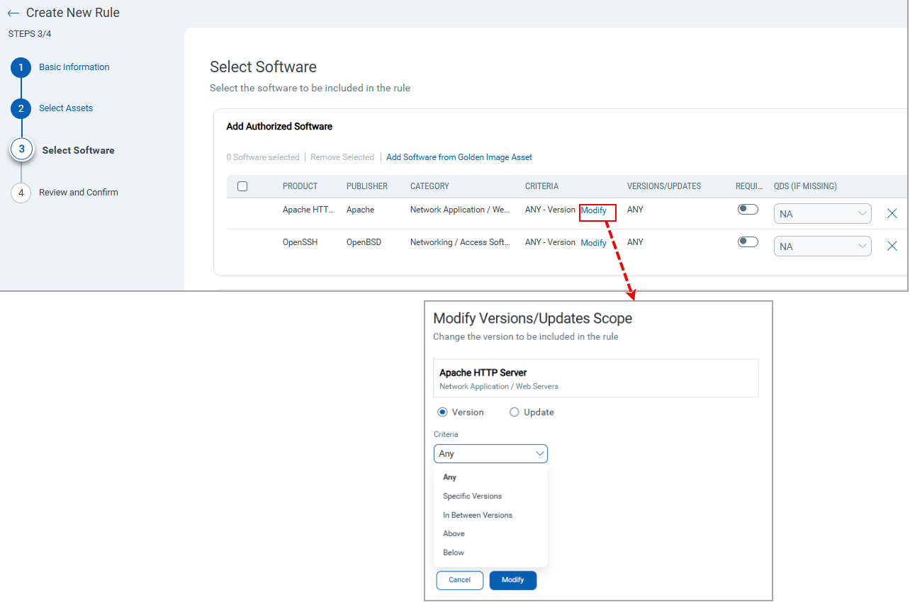 Software criteria
